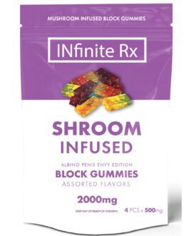 INfinite Rx Shroom Infused Albino Penis Envy Edition Block Gummies Edibles (2000mg)